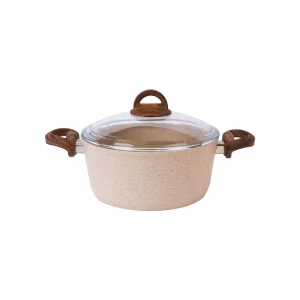 Karaca Brown Wood-Stone Granit Kochtopf 24 cm