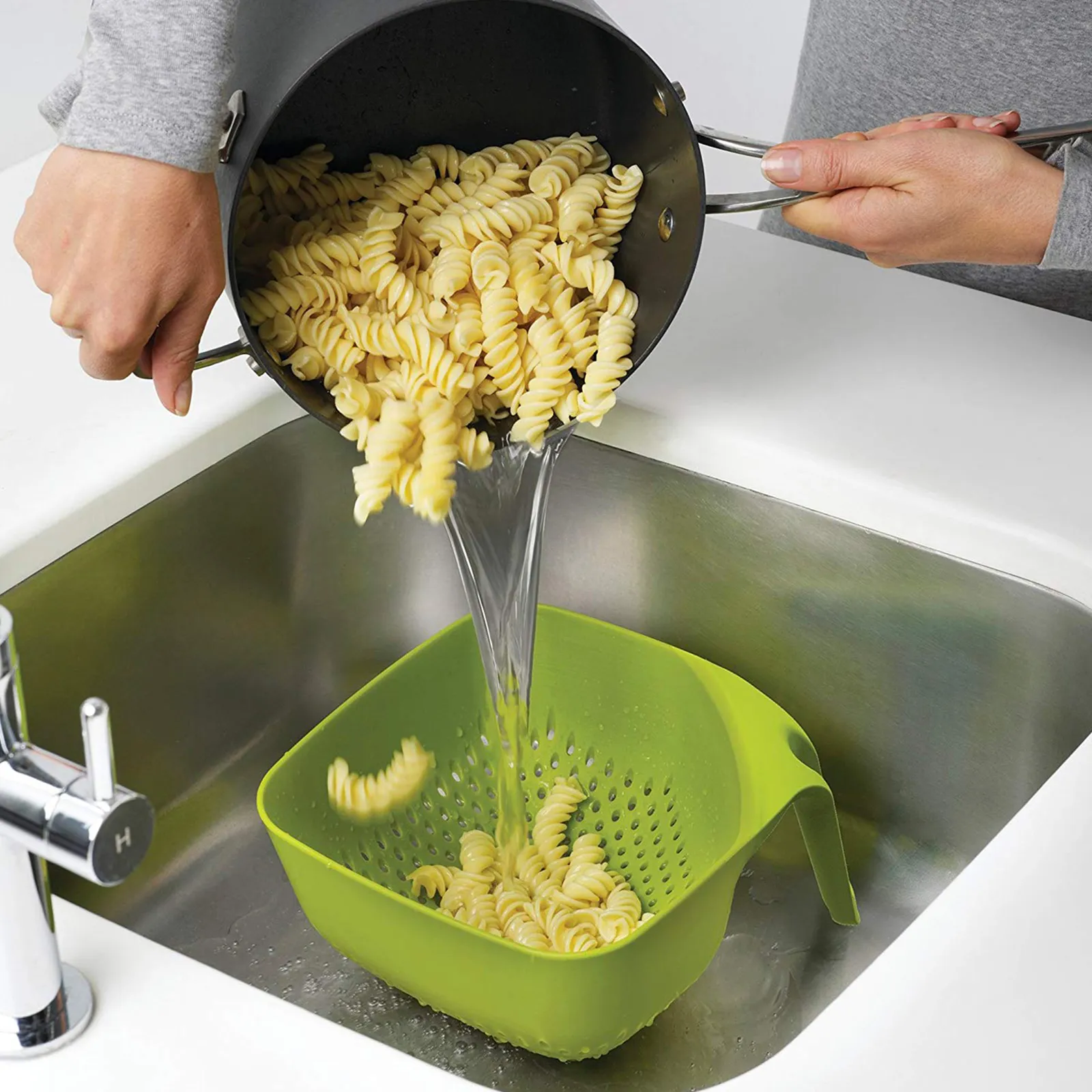 Joseph Joseph 40092 Square Colander - Sieb Weiß – Bild 3