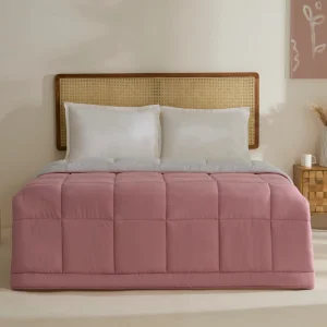 Karaca Double Face Bettdecke Pudra - Hellgrau 200X200