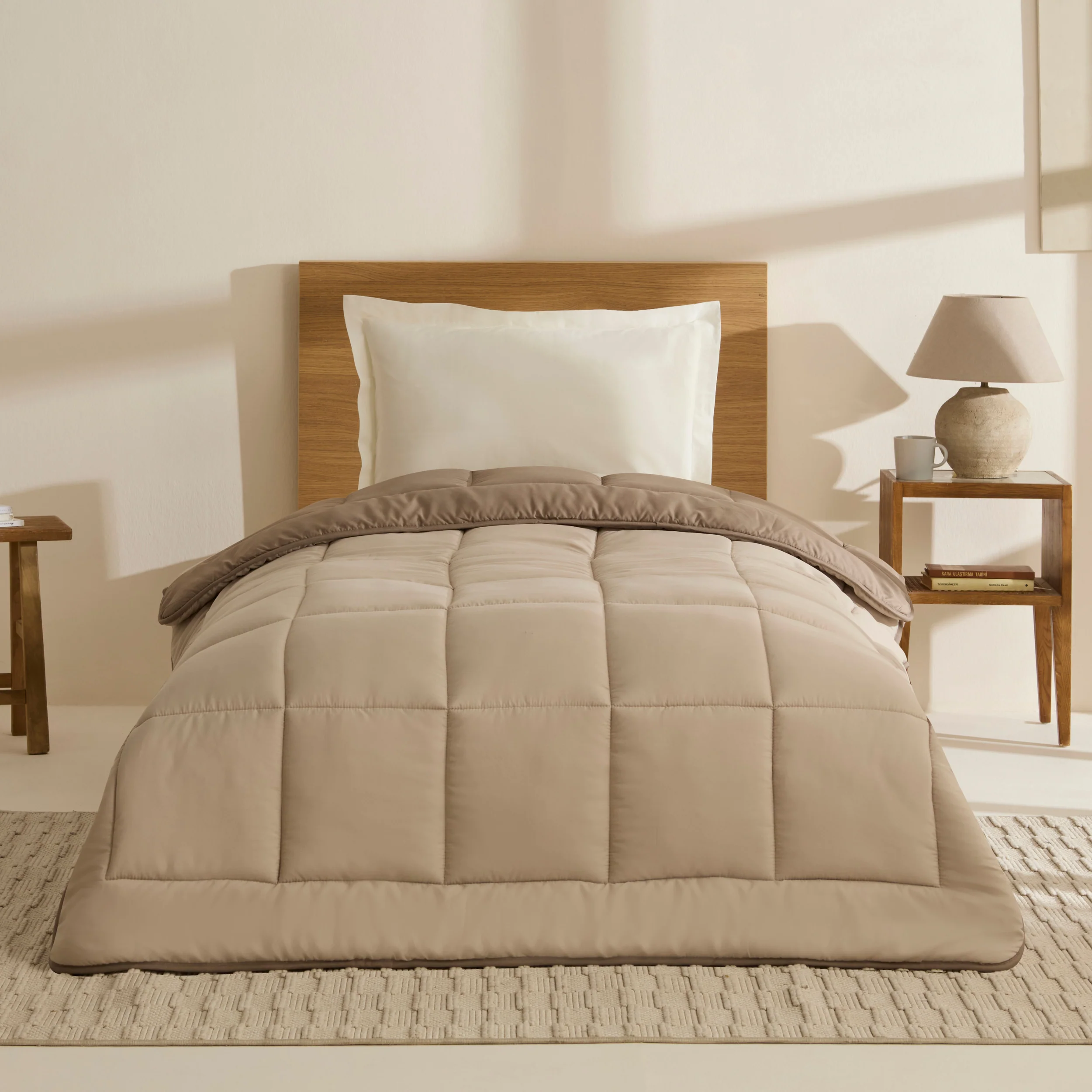 Karaca Double Face Decke Beige-Mocha 155x220