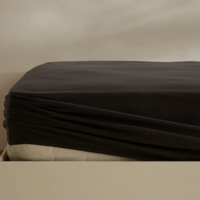 Karaca Home Jersey Spannbettlaken, 140x200+30 cm, Anthrazit