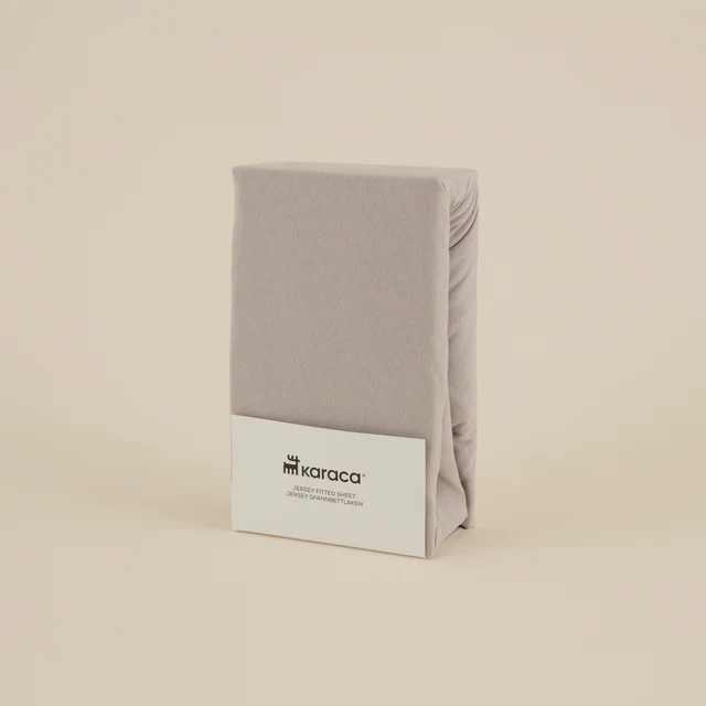 Karaca Home Jersey Spannbettlaken, 100x200+30 cm, Grau – Bild 2