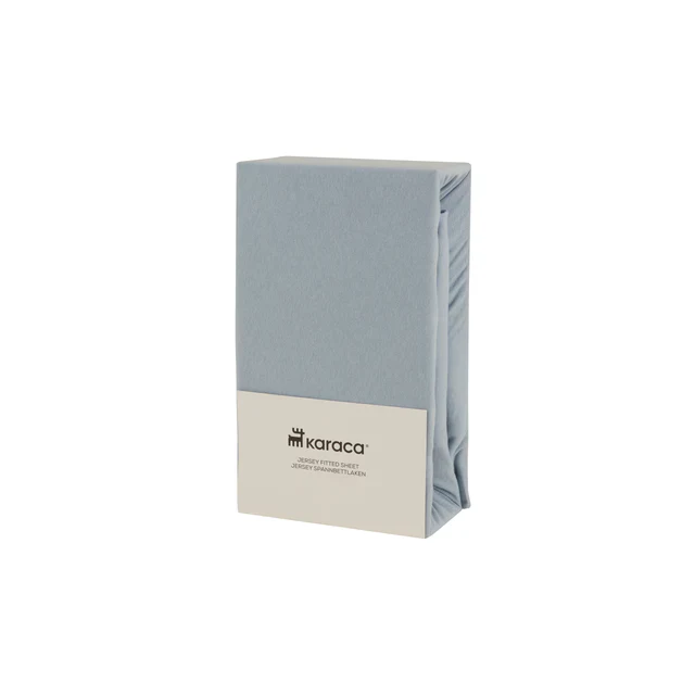 Karaca Home Jersey Spannbettlaken, 120x200+30cm, Blau – Bild 3
