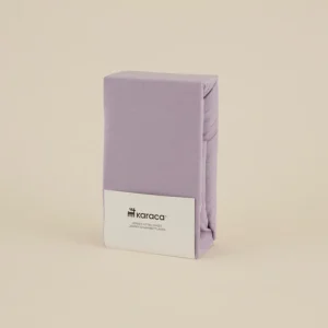 Karaca Home Jersey Spannbetttuch, 100x200+30cm, Flieder