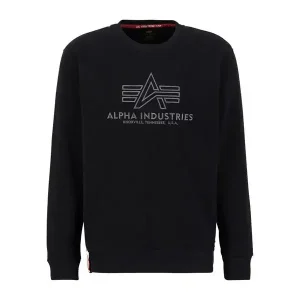 Basic Sweater Embroidery schwarz gun metal