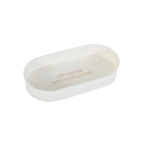 Karaca Home Sylvia Dekorativer Tablett-Organizer Weiß 29 cm