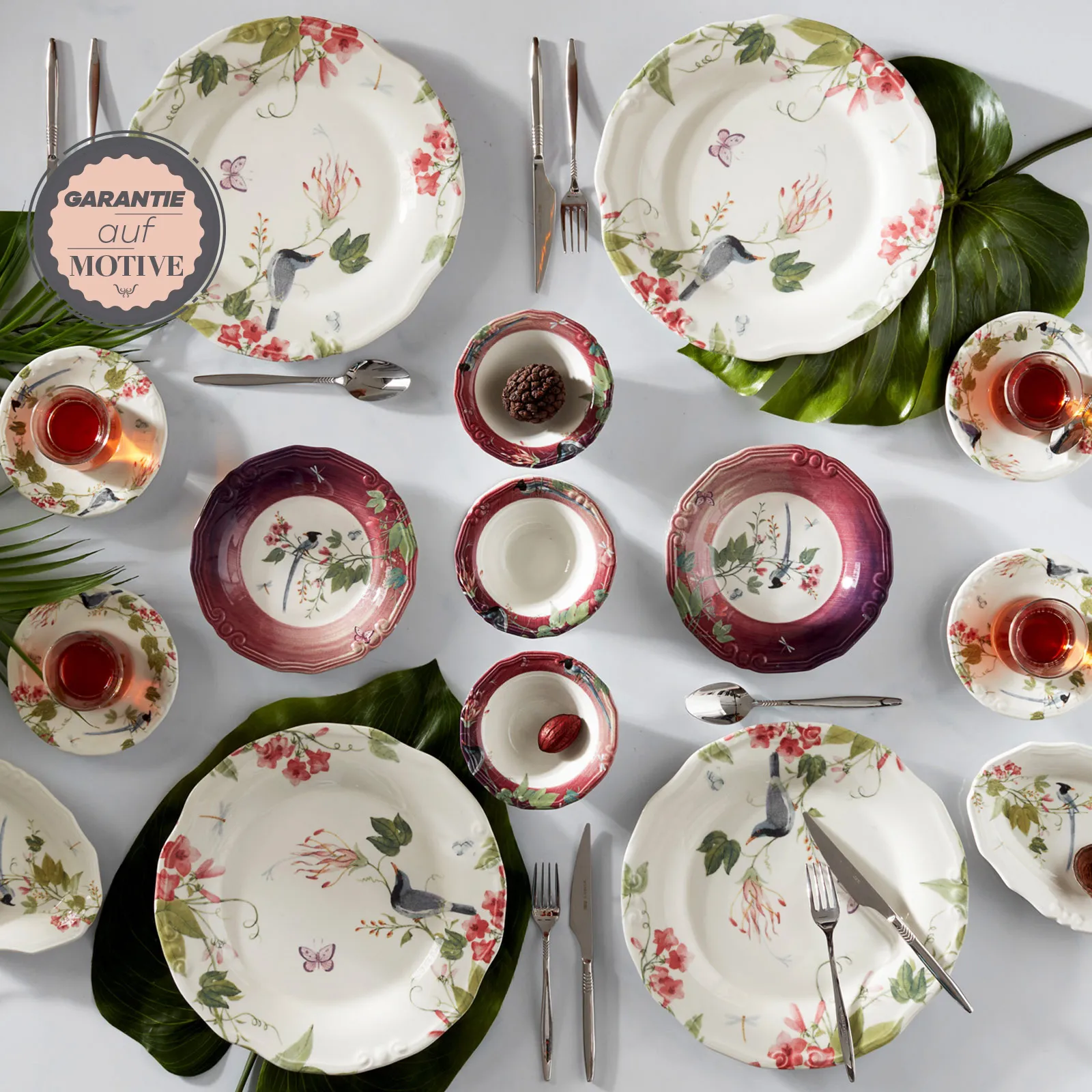 Karaca Lanie 6 Personen Frühstücksset und Servierschalen, 26 Teilig