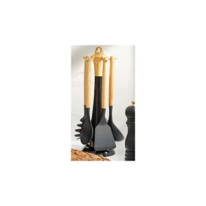 Karaca Woodland Black Servierbesteck- Set, 6- teilig, Schwarz