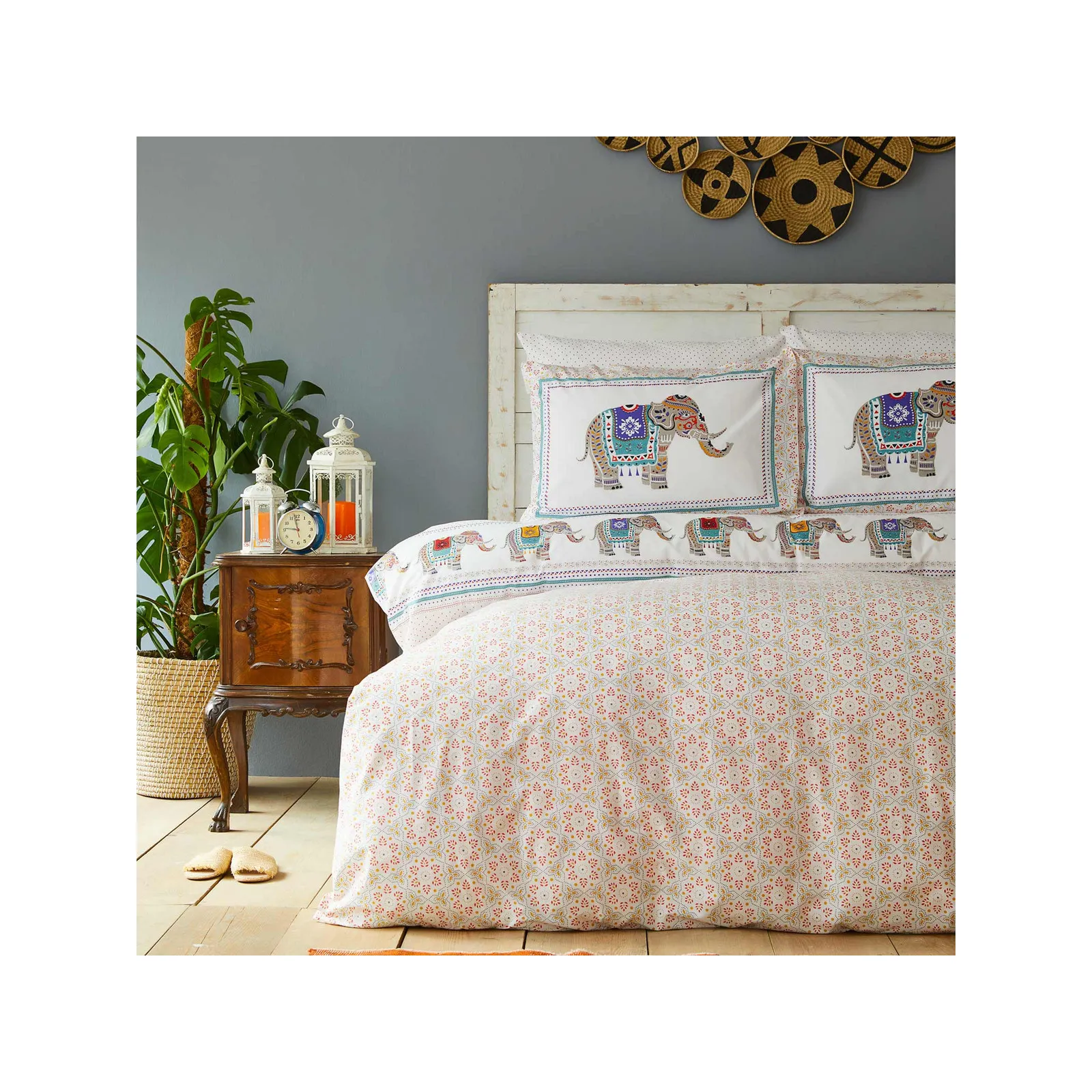 Sarah Anderson Jozzlyn Baumwoll Doppelbettbezug Und Kopfissen Set – Bild 2