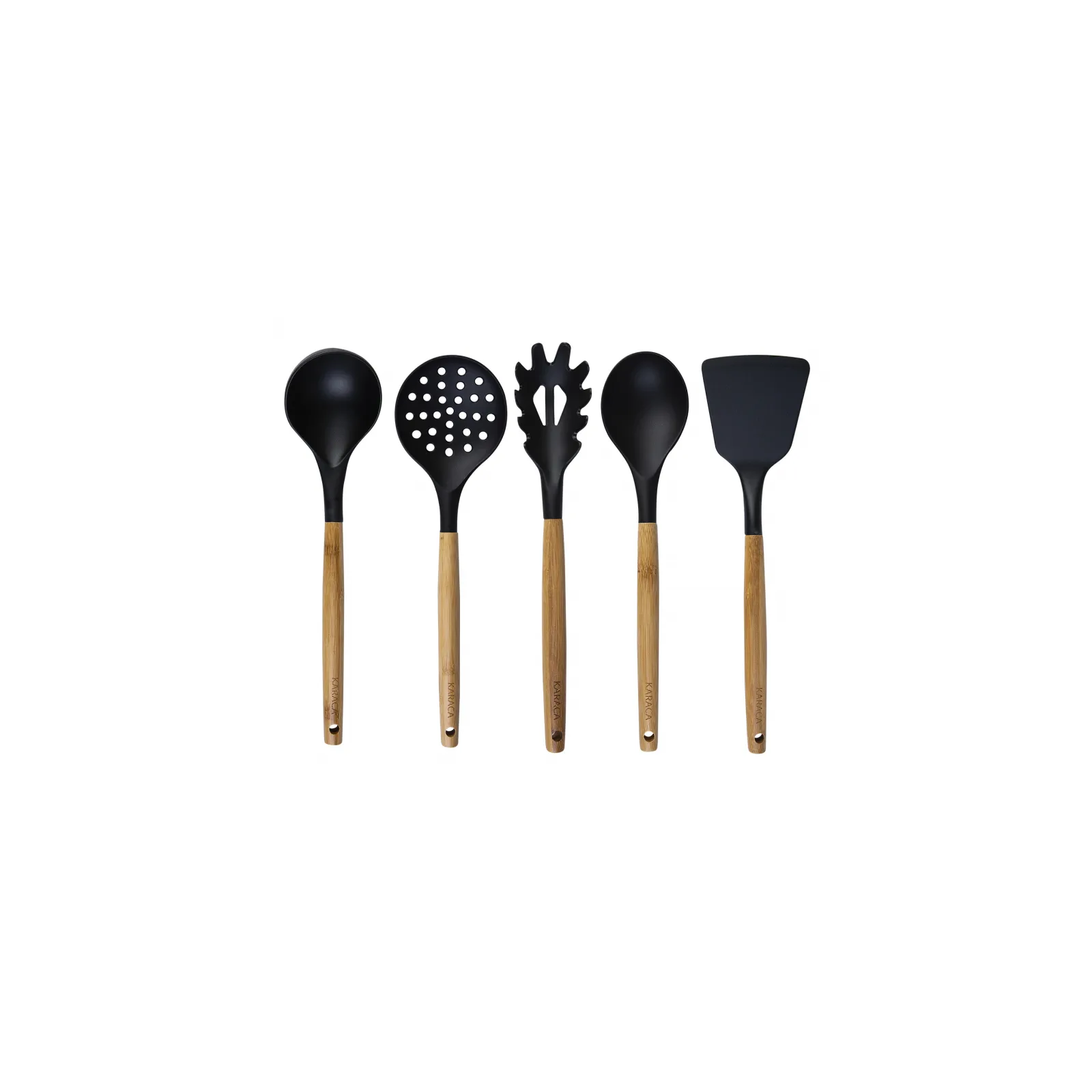 Karaca Woodland Black Servierbesteck- Set, 6- teilig, Schwarz – Bild 3