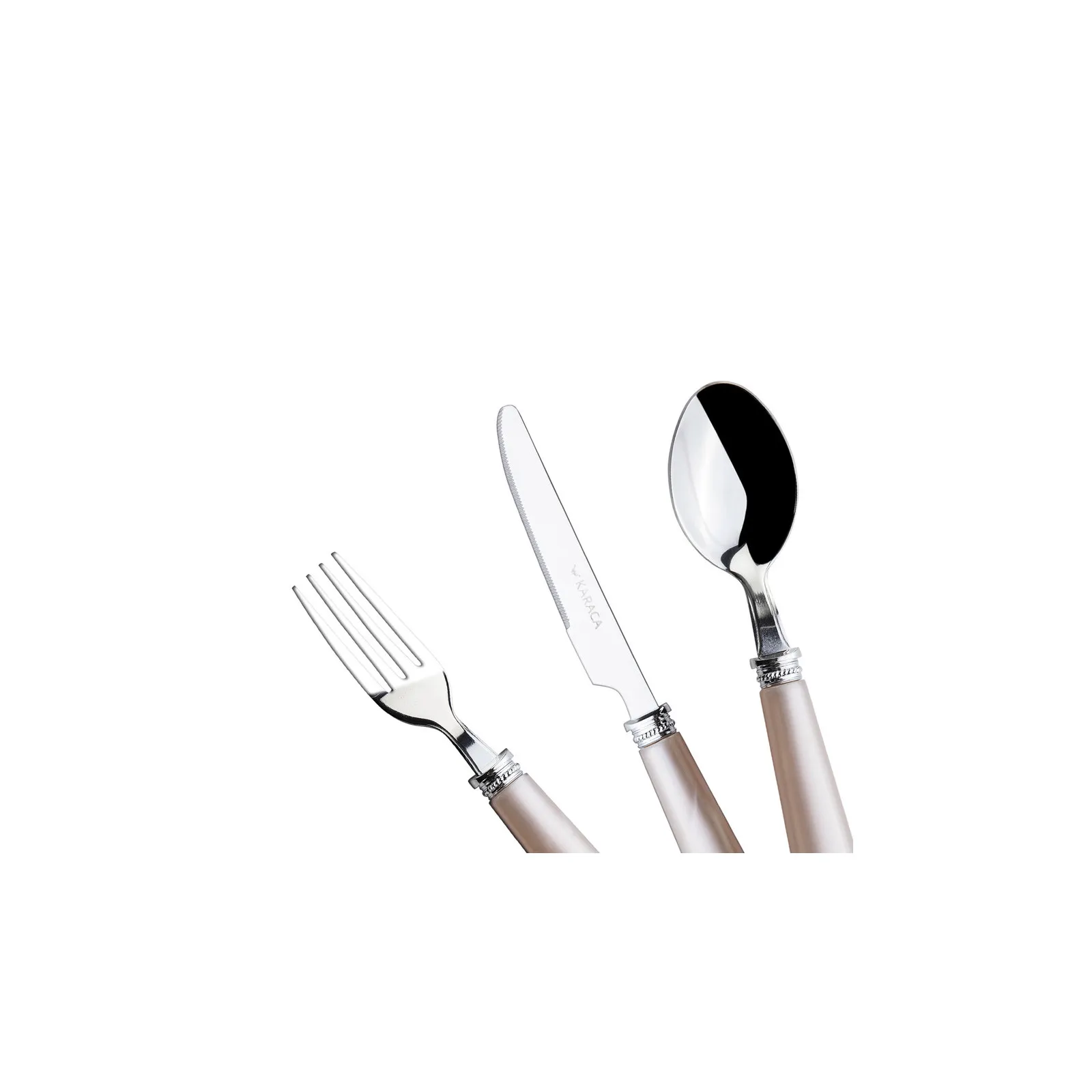 Karaca Maze Cream 18-teiliges Besteck-set für 6 Personen – Bild 3