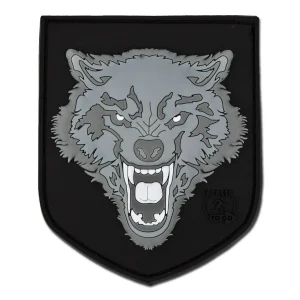 3D-Patch Wolf grau