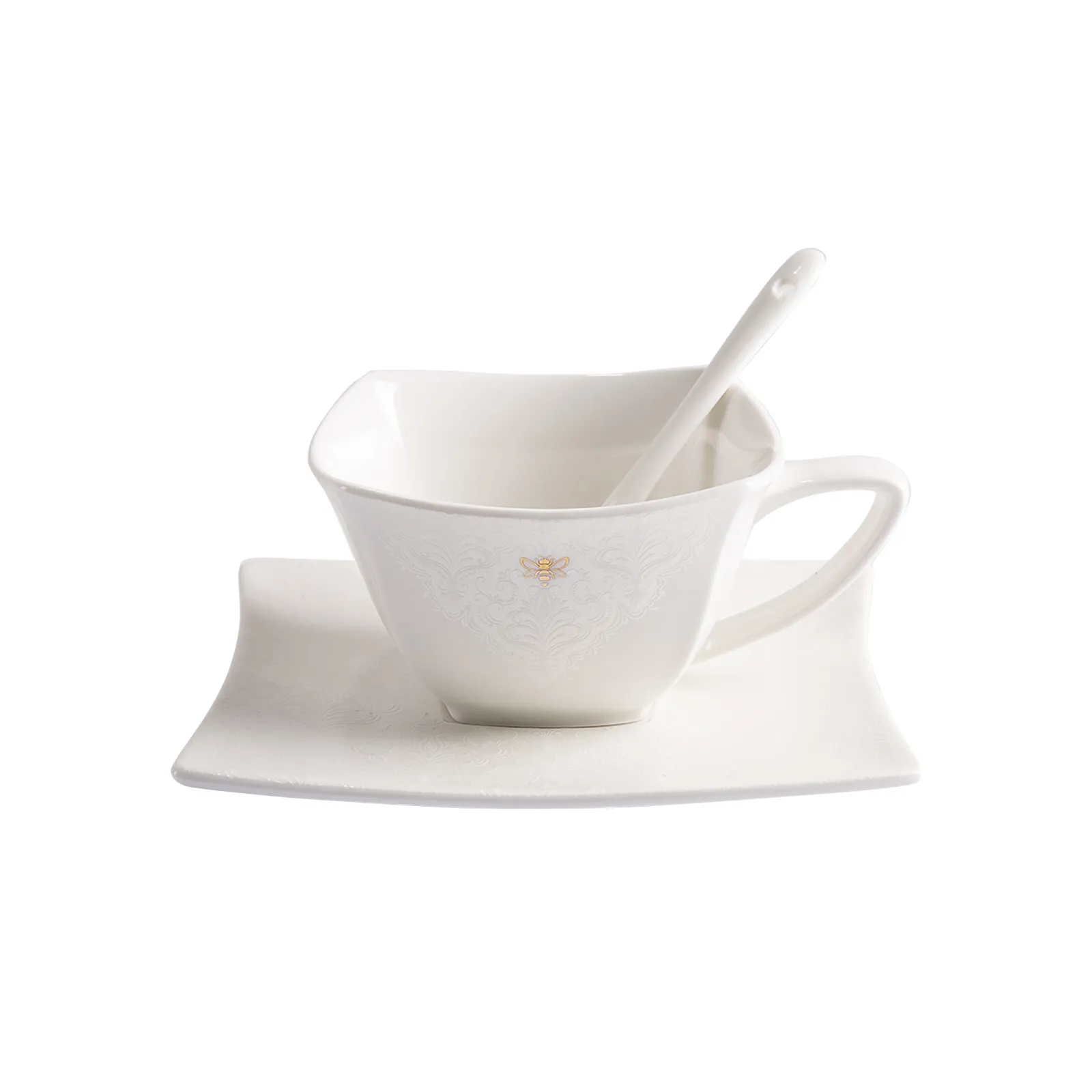 Karaca Royal Bee 32 teiliges Frühstücksset und Servierschalen Quadrat – Bild 5