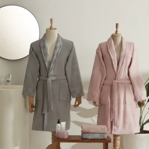 Karaca Home Santos 4-teiliges Familien-Badset Pudra-Grau