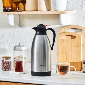 Karaca Clark Teekanne-Thermoskanne, 2,5 L, Inox