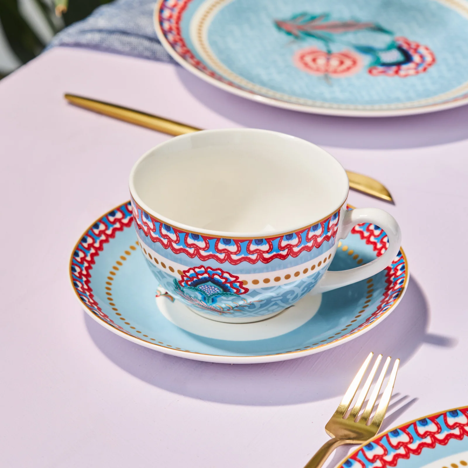 Karaca Forever Bone Spello 26-Teiliges 6-Personen Frühstücksset Blau – Bild 8