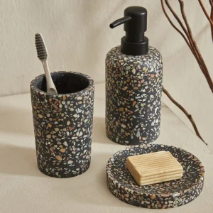 Karaca Home Elera 3-teiliges Badzubehör Set Schwarz