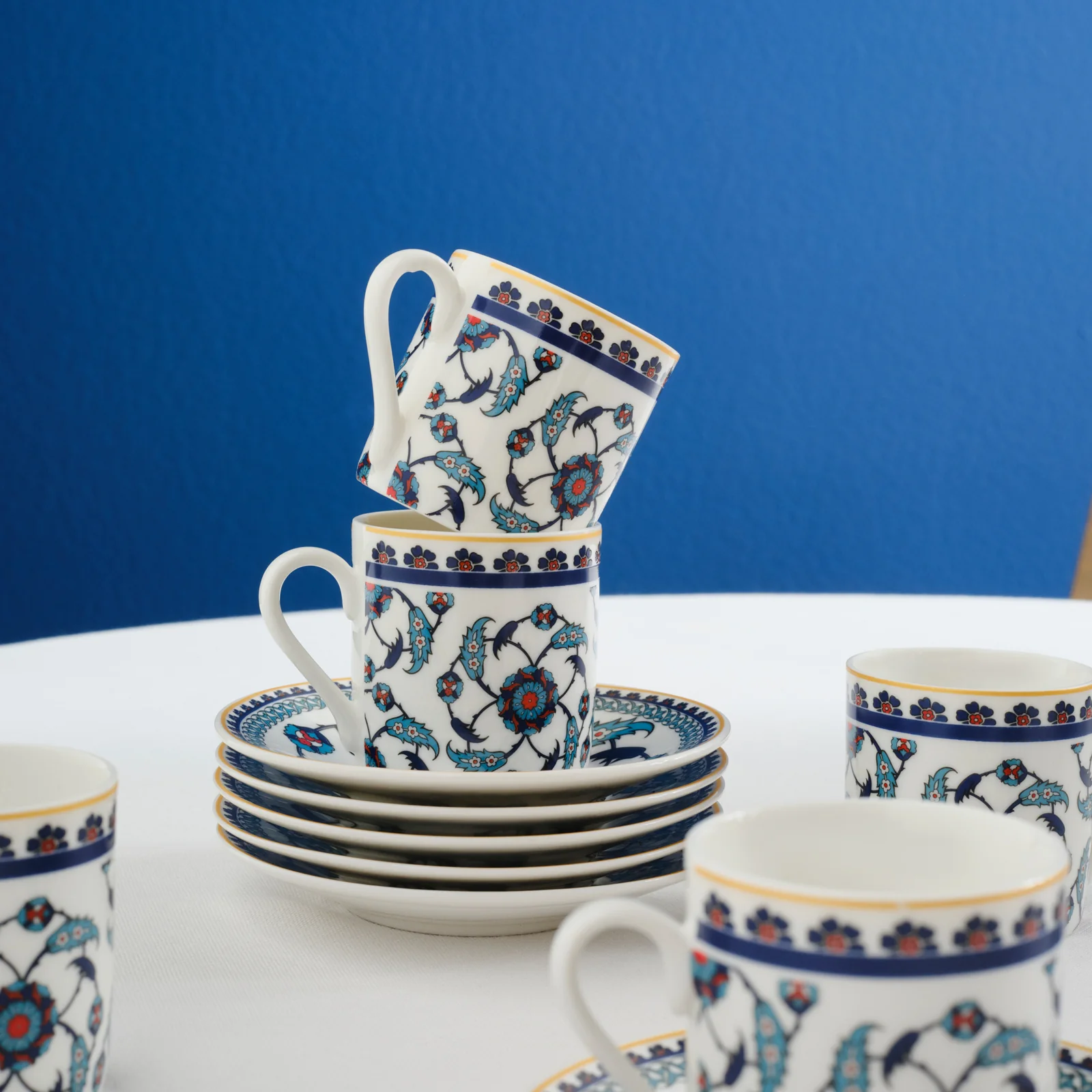 Karaca Rumi Kaffeetassenset für 6 Personen, 80 ml – Bild 5