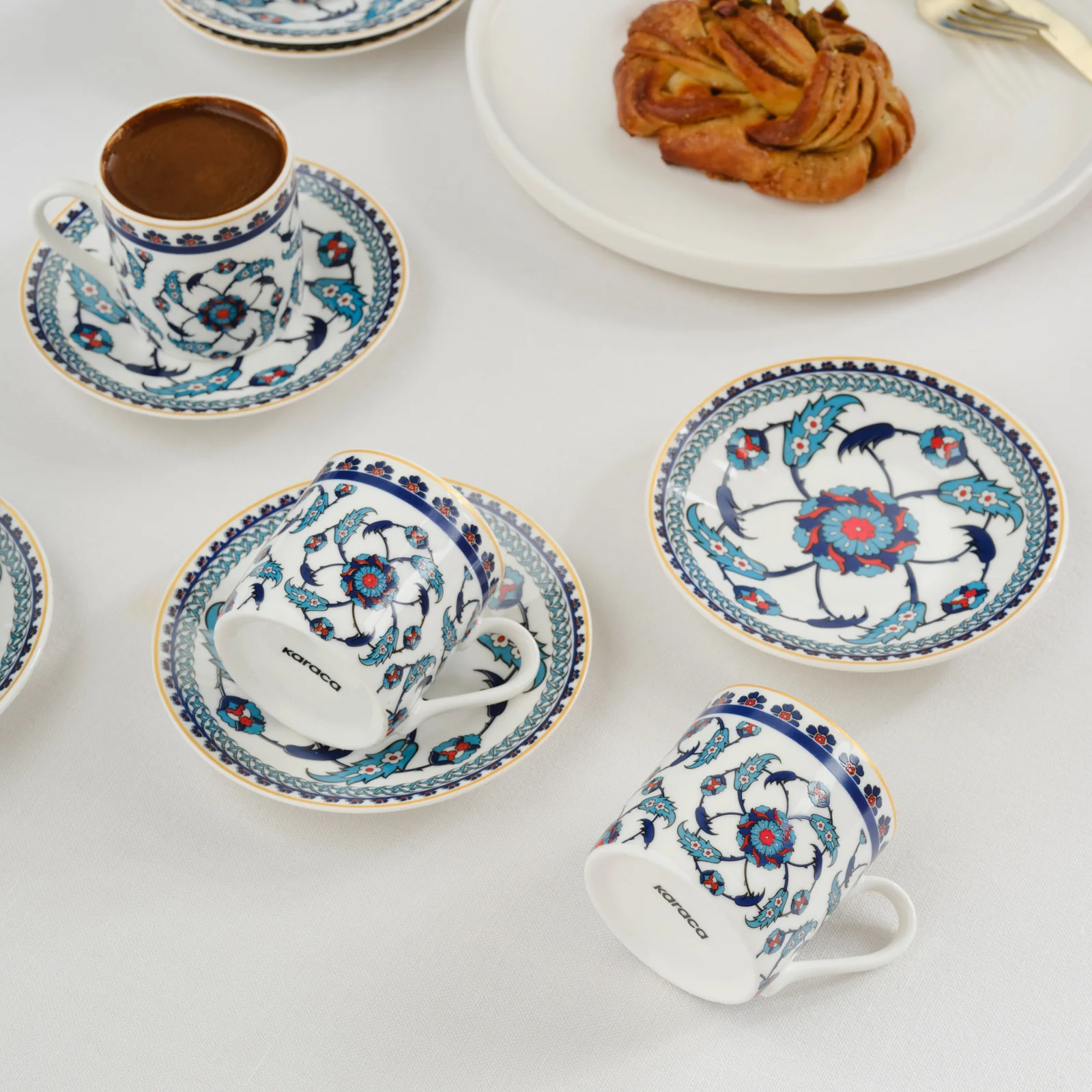 Karaca Rumi Kaffeetassenset für 6 Personen, 80 ml – Bild 9