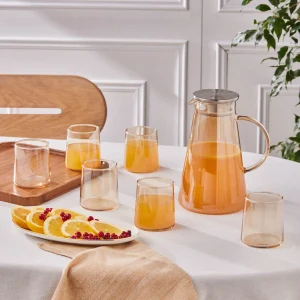 Karaca Serene 7-teiliges Gläser Set, Amber