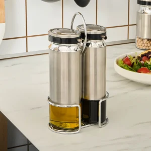 Karaca Stellum, 3-teiliges Öl- und Essigflaschen-Set, Inox