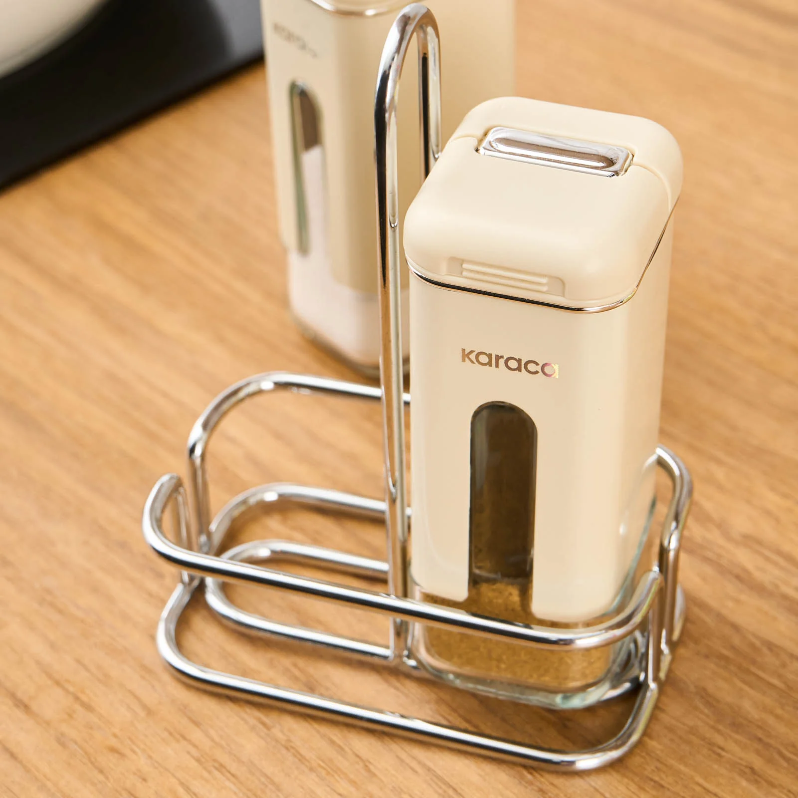 Karaca Luminous, 3-teiliger Salz- und Pfefferstreuer, Creme – Bild 3