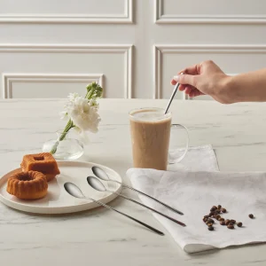 Karaca Boreas Silber 4-teiliges Latte-Löffel-Set in Box