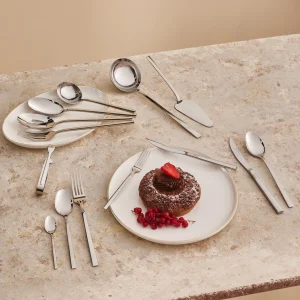 Karaca Nil Elegance Besteckset für 12 Personen, 91 Teilig , Silber
