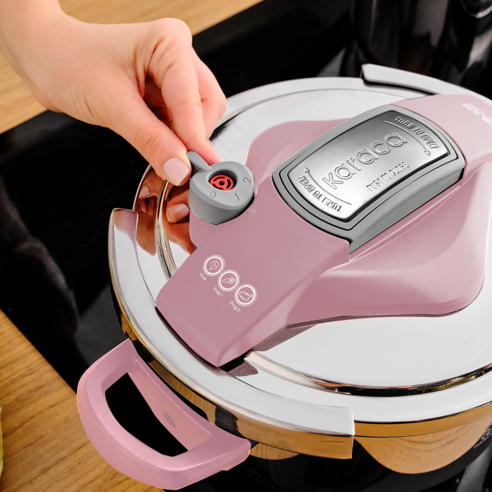 Karaca Perfect Pink 4+6 Liter Schnellkochtopf-Set – Bild 4