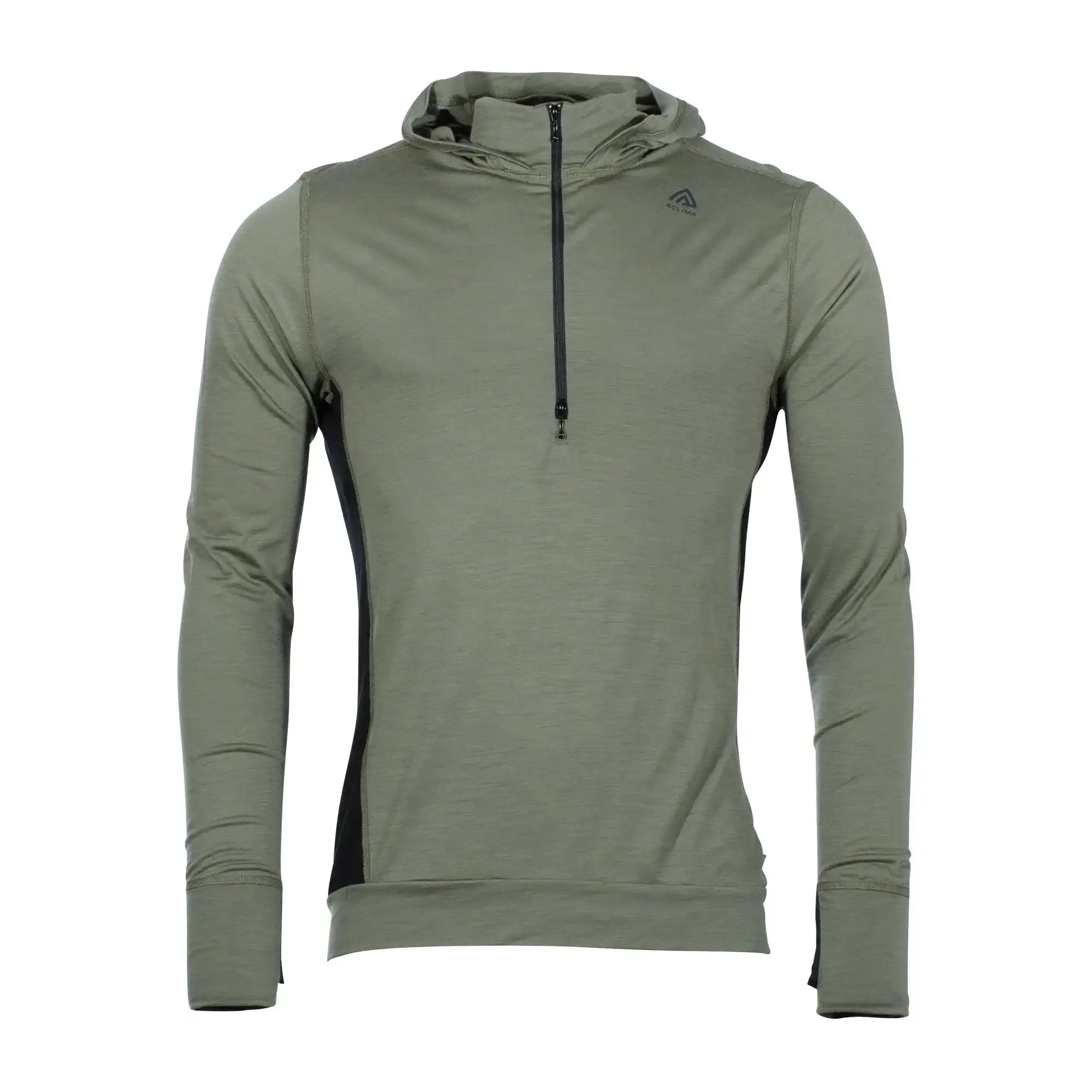 Hoodie LightWool ranger green jet black