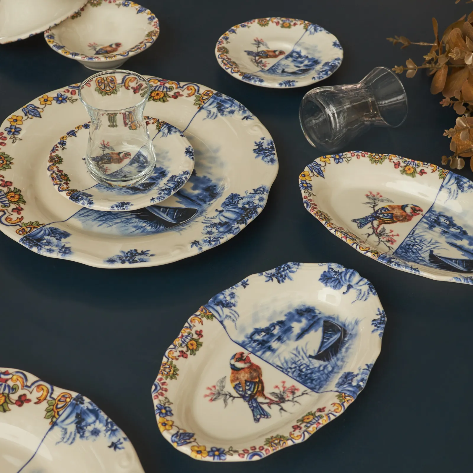 Karaca Leland Birdy 26-teiliges Frühstücksset und Servierschalen für 6 Personen – Bild 4