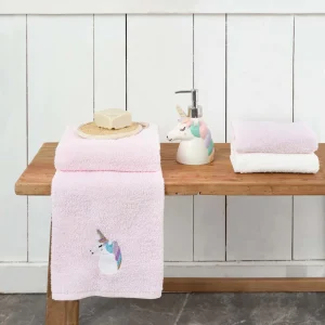 Sarah Anderson Einhorn 3-teiliges Puder 100% Baumwolle Handtuch Set