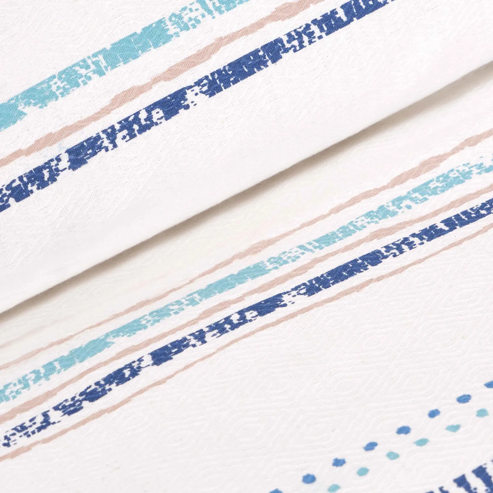 Karaca Home Marcela Blau 100% Baumwolle Einzel Pique – Bild 2