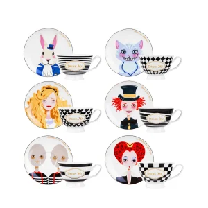 Karaca Alice Kaffeetassen-Set für 6 Personen 80 ml