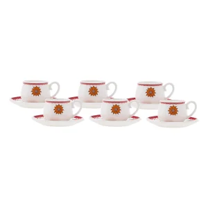 Karaca Hatayi Kaffeetassen-Set für 6 Personen 90 ml
