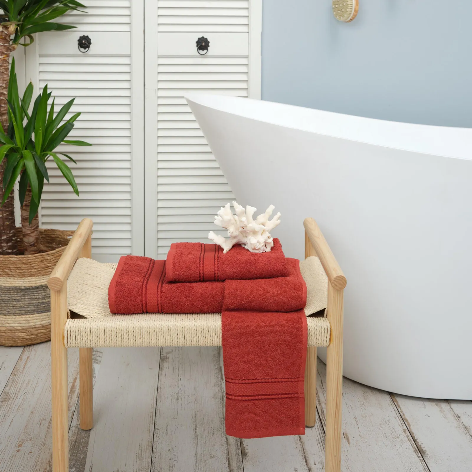 Karaca Home Daily Soft Rot 100% Baumwolle Handtuch 50x90 cm – Bild 2