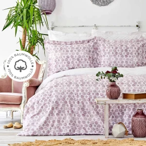 Karaca Home Amanda Damsonfarbiges Zwei-Personen-/Doppel-Bettbezugsset