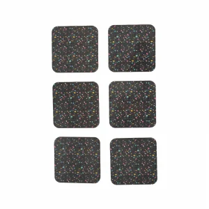 Karaca Home Terazzo 6 Teilige Schwarze Untersetzer