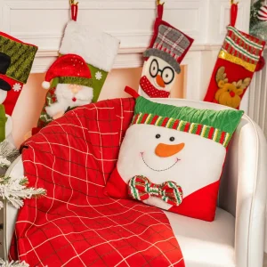 Karaca Home Dekoratives Kissen Schneemann