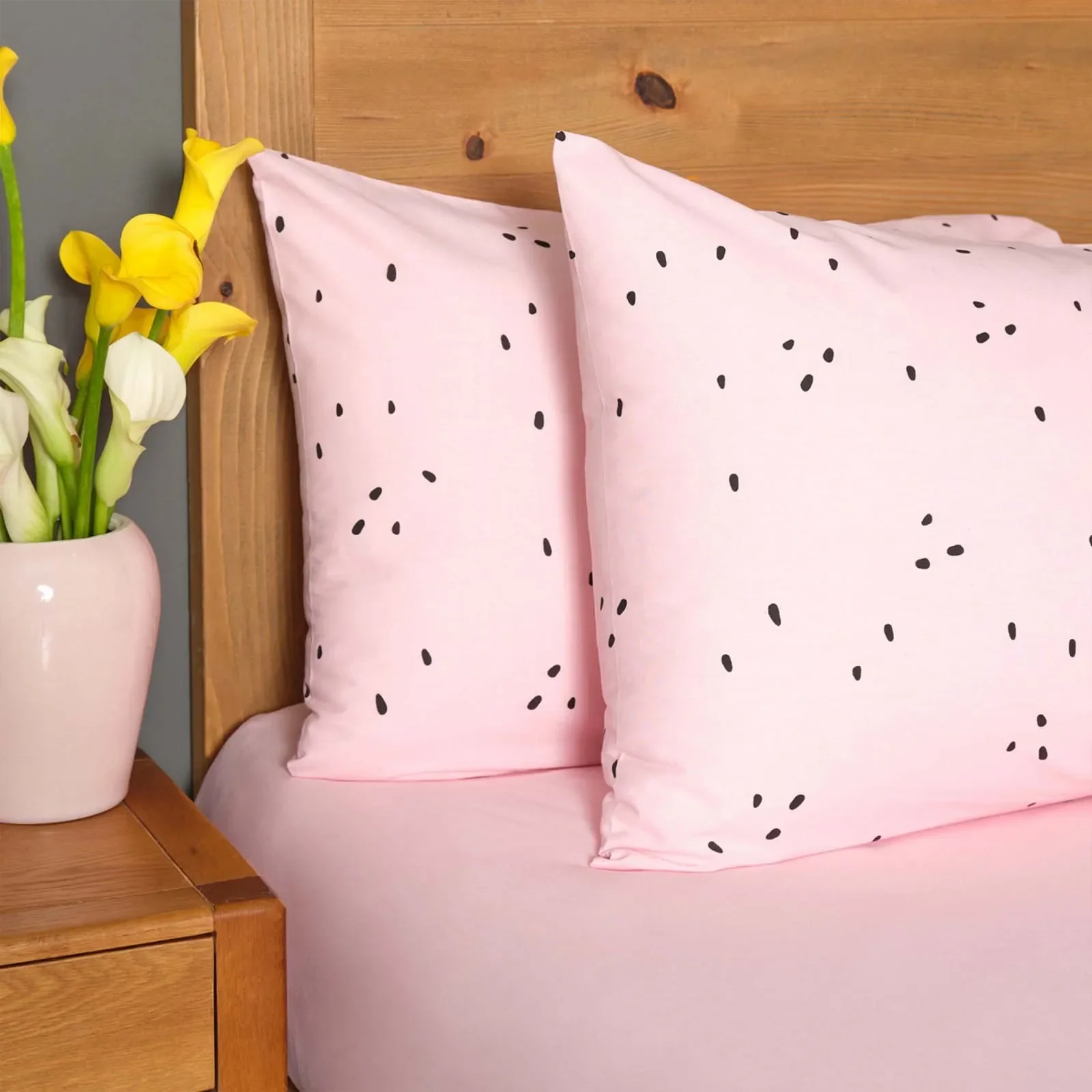 Sarah Anderson Wassermelone Rosa 100% Baumwolle Doppel Spannbetttuch Set