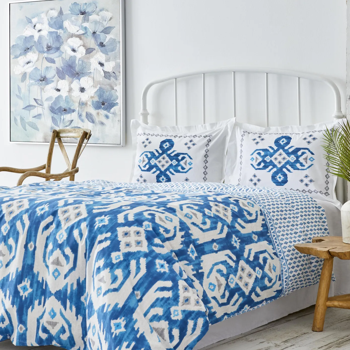 Karaca Home Neos Blau 100% Baumwolle Einzelbettdecke Set – Bild 2