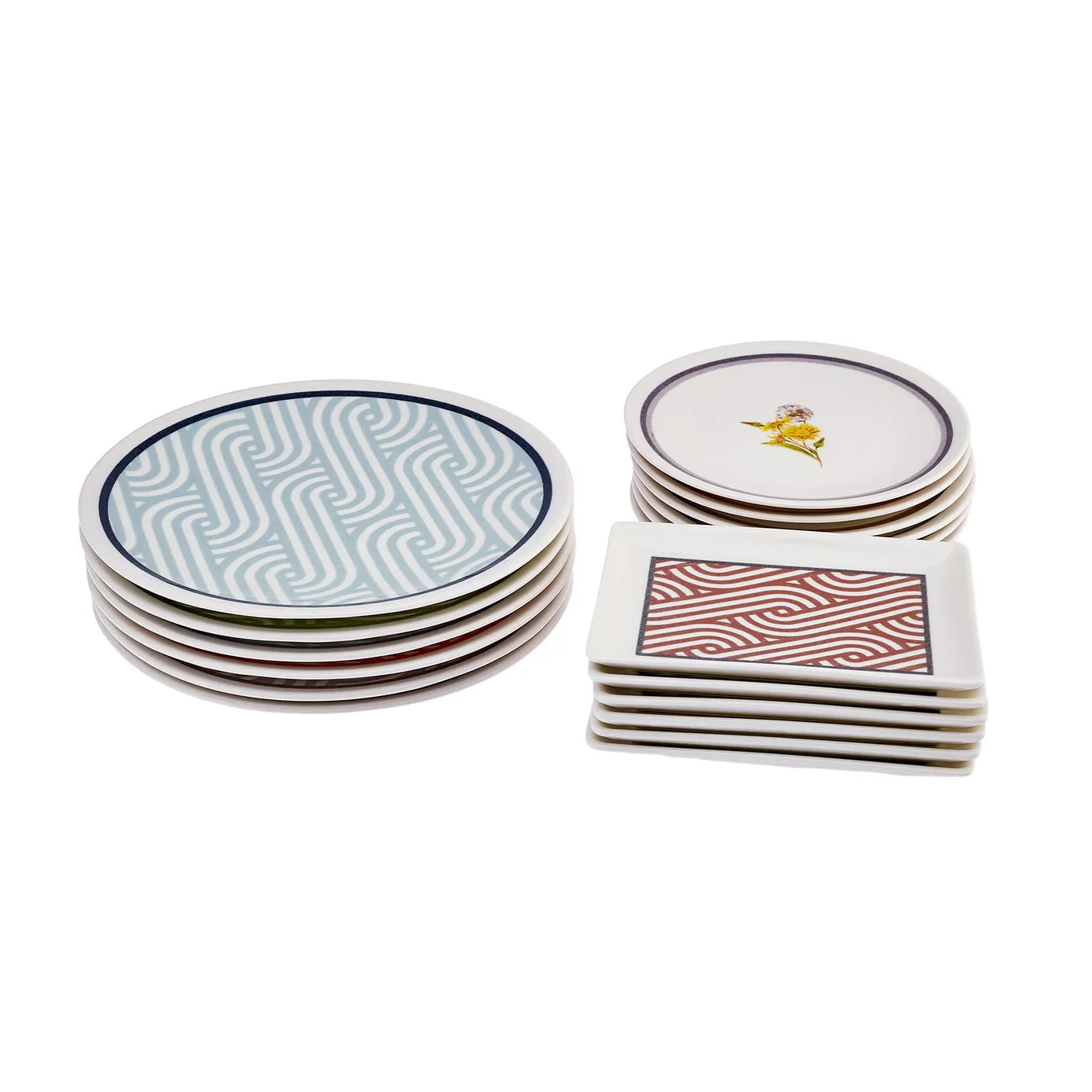 Karaca Giardino Porzellan 18 Teile für 6 Personen Frühstücks-/Service-Set – Bild 4