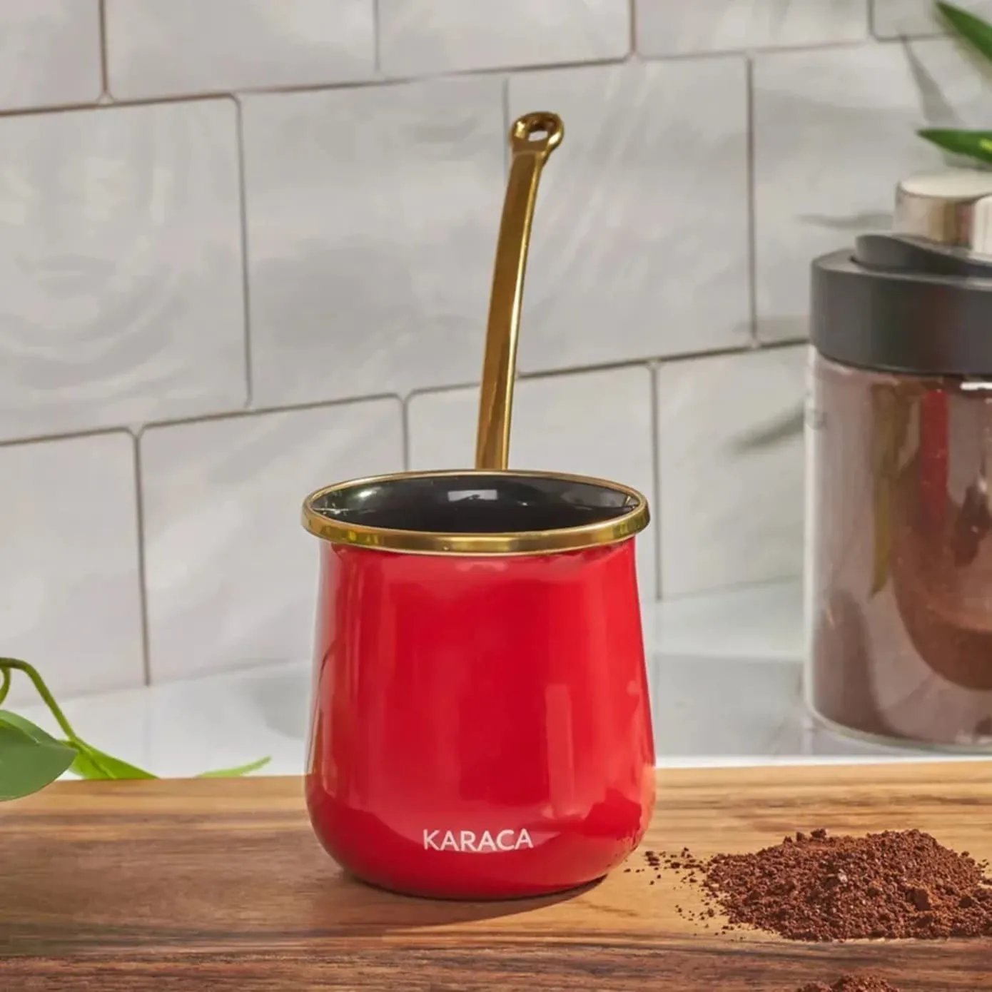 Karaca Troy Mittelgroße Kaffeekanne Rot – Bild 2