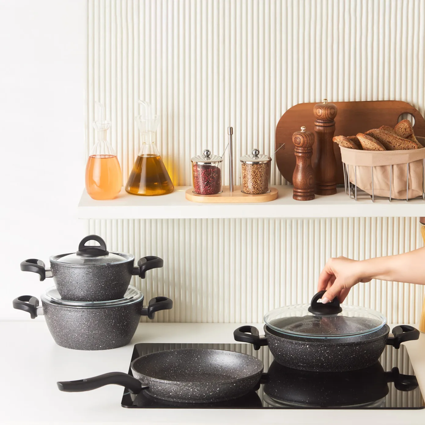 Karaca Biogranit Michigan 7-teiliges Kochtopfset – Bild 3