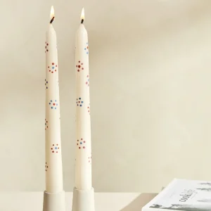 Karaca Home Blume Kerzenleuchter Kerze weich, 2 teilig