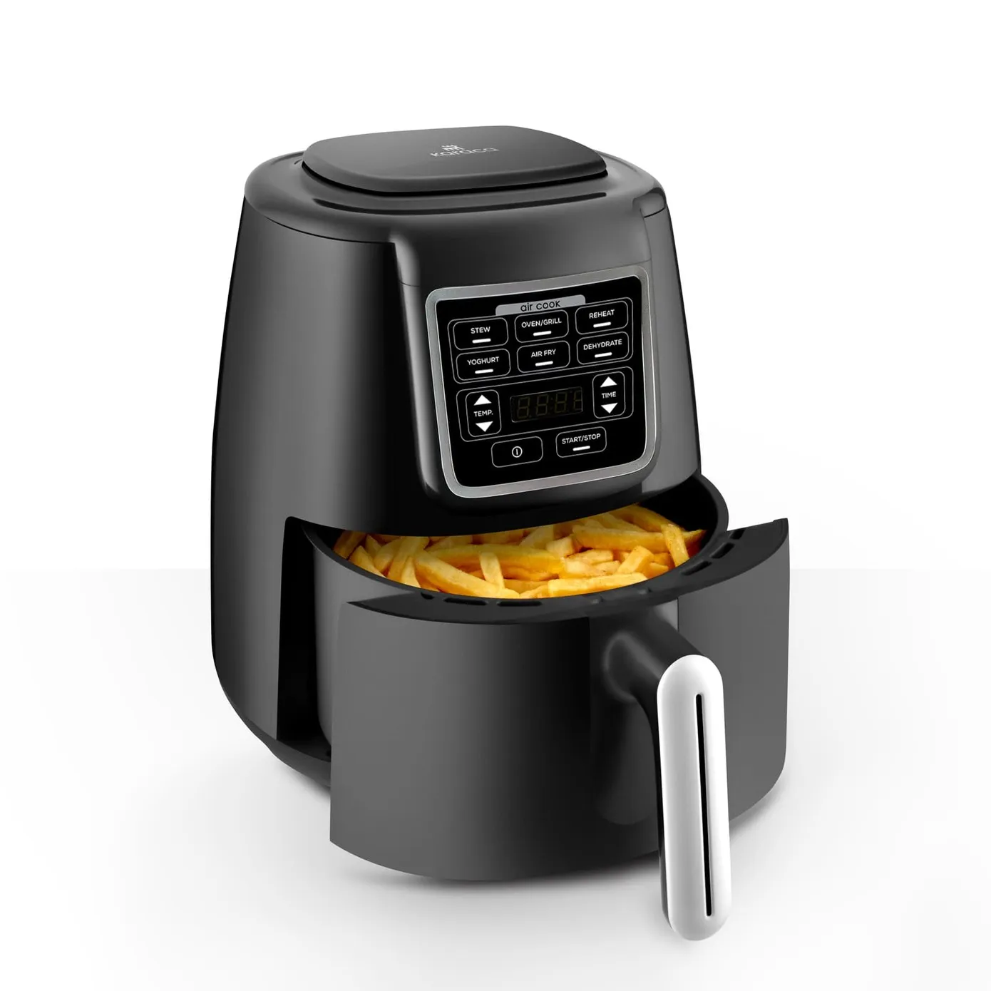 Karaca Air Cook XL 2 in 1 Sprechender Airfryer, schwarz chrom – Bild 3