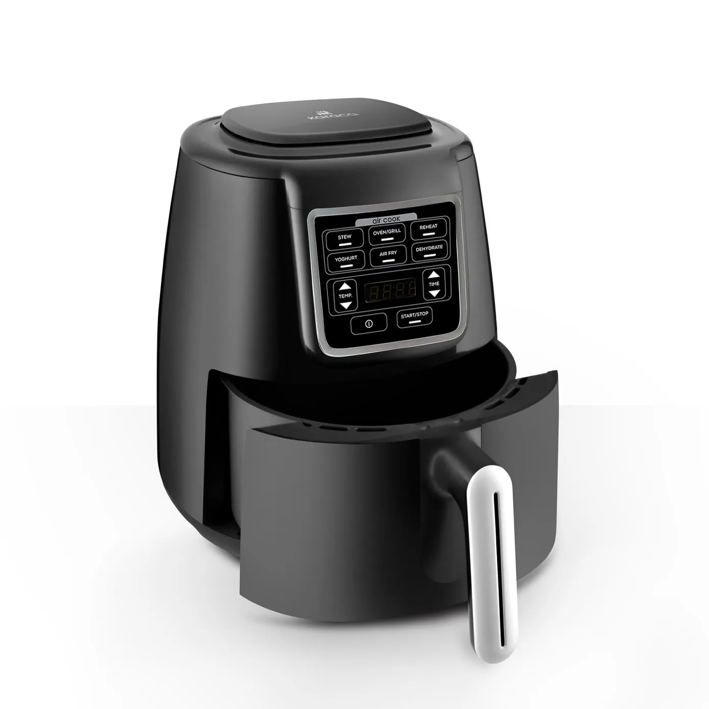 Karaca Air Cook XL 2 in 1 Sprechender Airfryer, schwarz chrom – Bild 4
