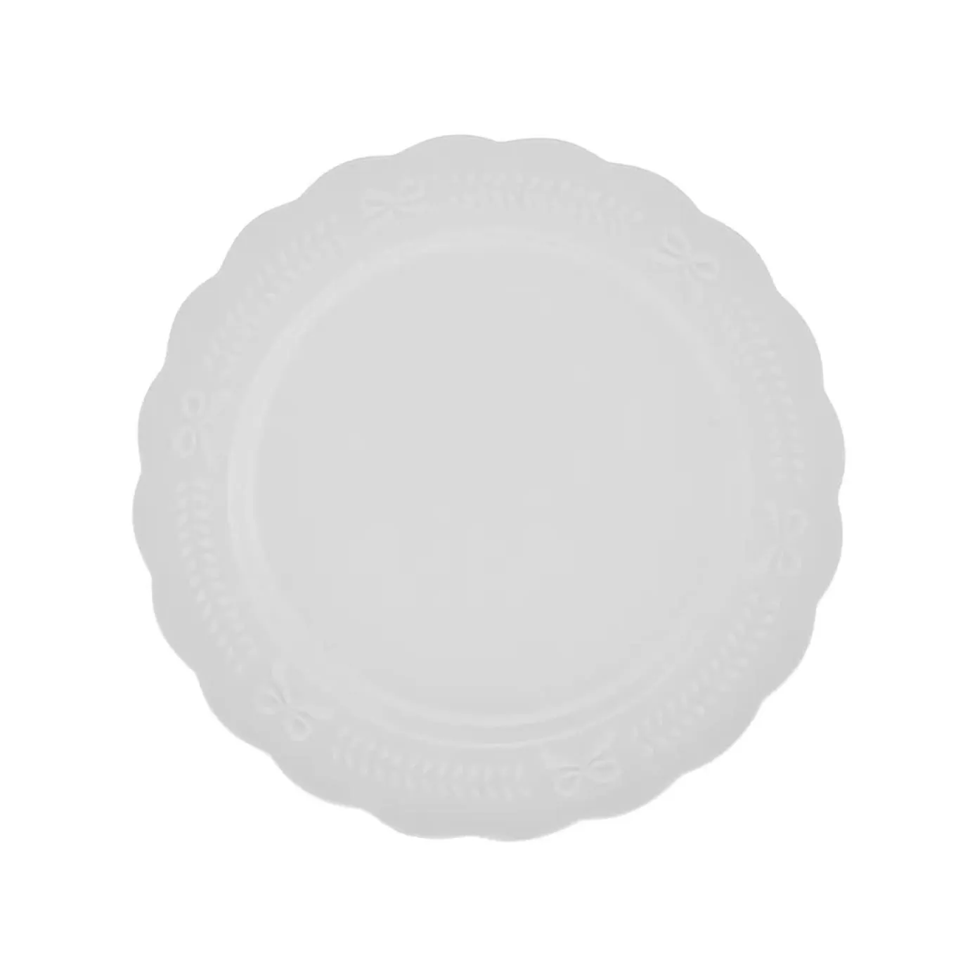 Karaca Weihnachts Porzellan Dessertteller, 21cm, Weiß