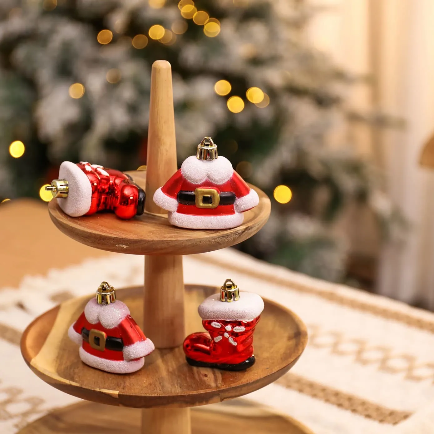 Karaca Home Weihnachten Kleidung Baumschmuck Set, 4 Teilig – Bild 3