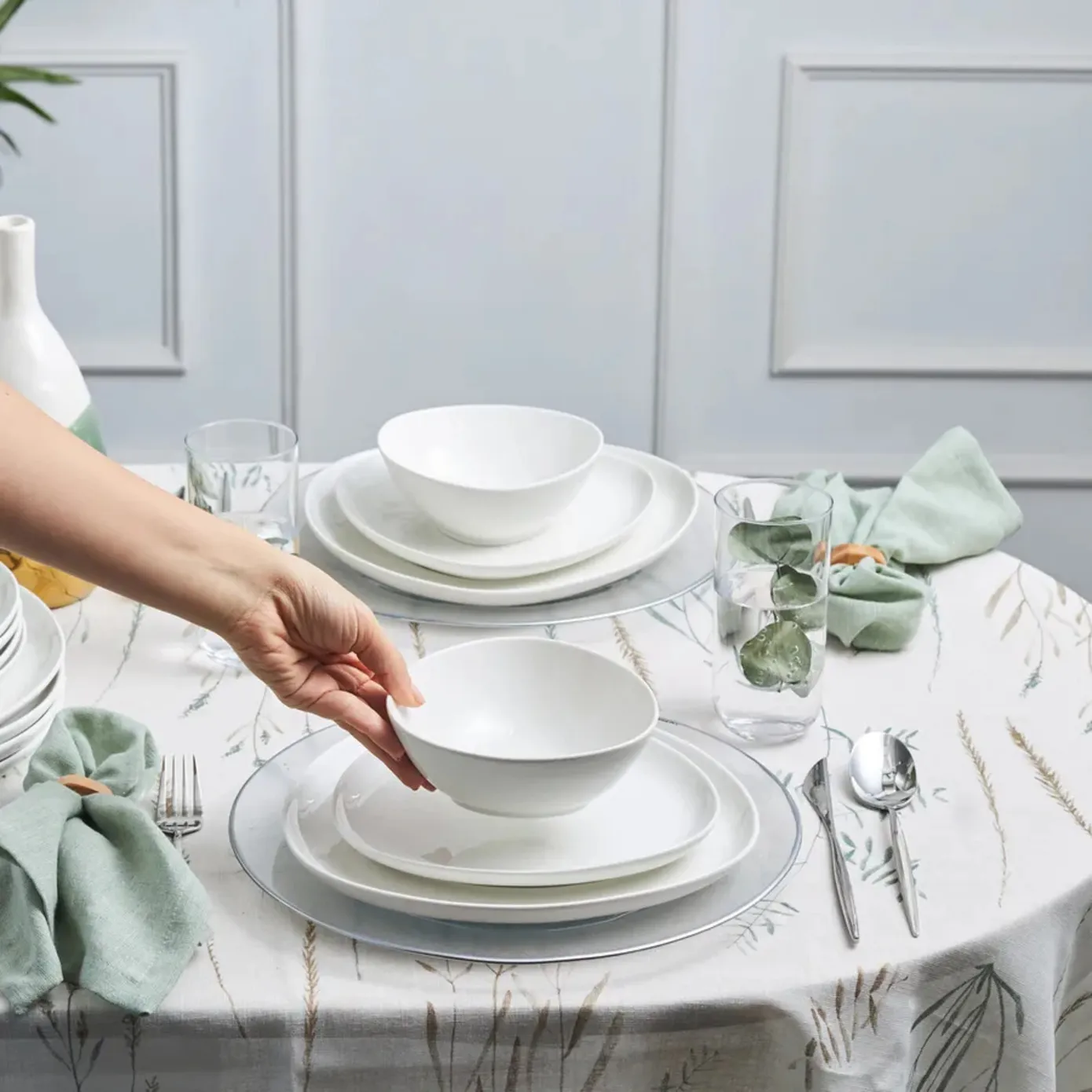 Karaca Catrice für 6 Personen Geschirrset, 18 Teilig, Porzellan, Weiß – Bild 4